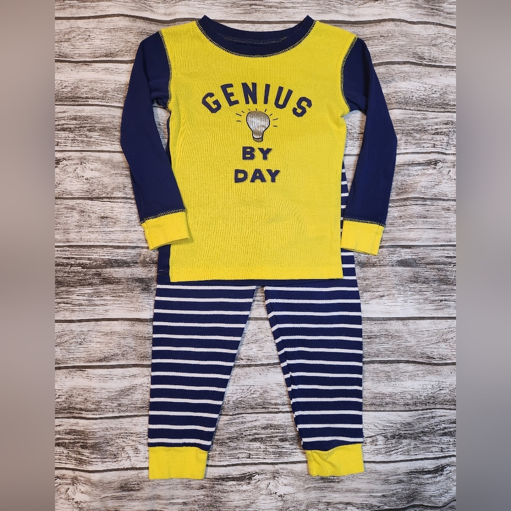 Koala kids blue and yellow genius, superhero pajamas
